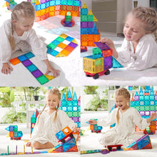 Afbeelding in Gallery-weergave laden, Condis Magnetic Building Tiles for Kids 101 pcs, Magnetic Blocks Set Construction STEM Magnets Toys for Children Boys and Girls Age 3 4 5 6 7 Year Old - Condistoys
